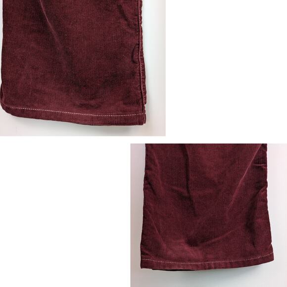Hollister Mens Casual Classics Burgundy Corduroy Jeans 32x29 Straight 90s Vibe - Picture 8 of 11